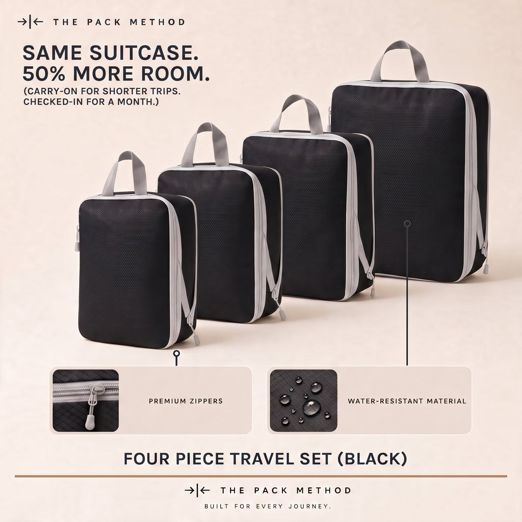 The Method Set – 4-Piece Compression Packing Cubes